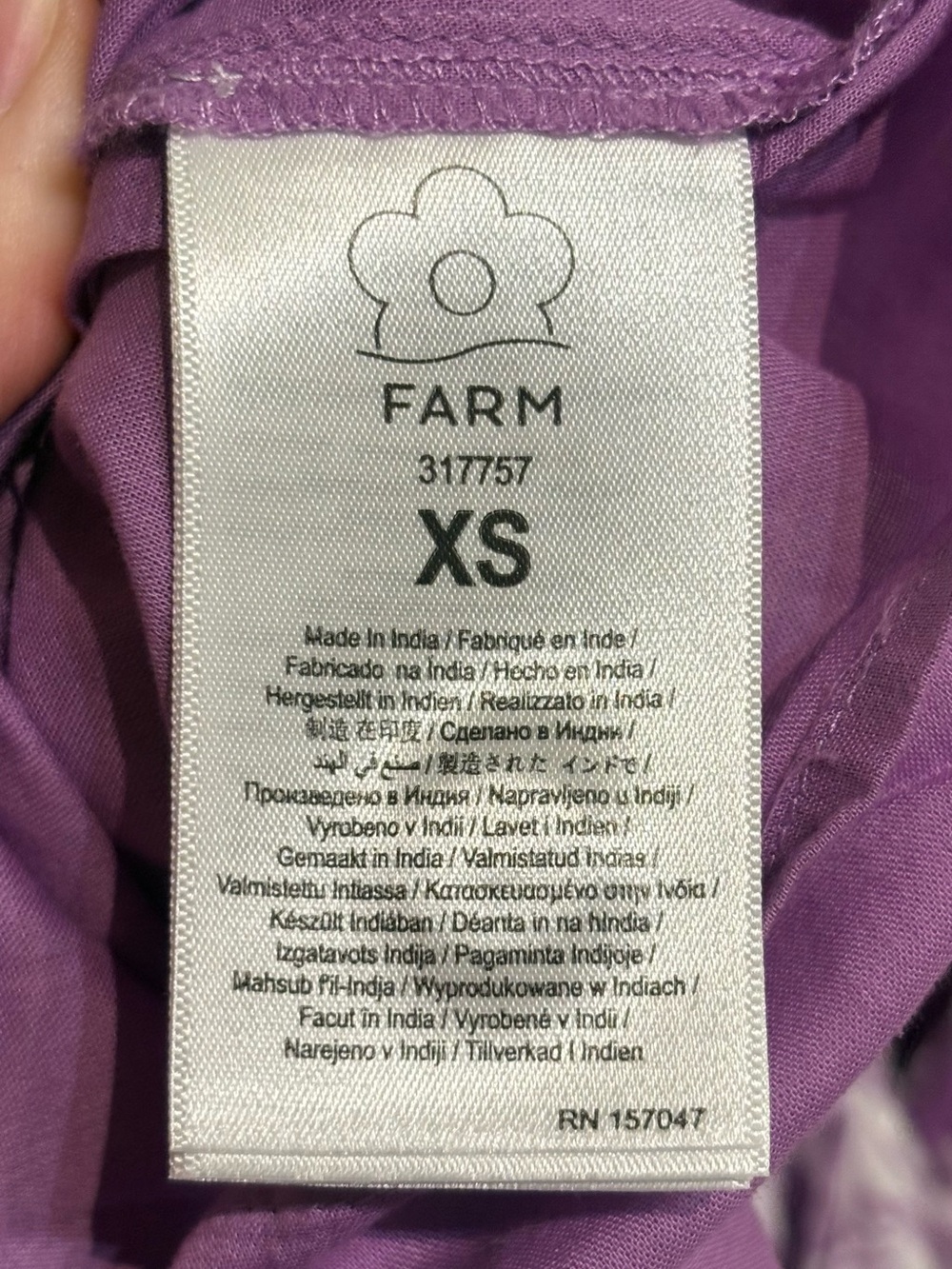 FARM Rio Sweet Garden Sleeveless Cotton Maxi Dress Sweet Garden Lilac XS - Picture 14 of 15